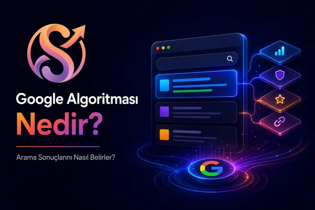 Google algoritmasının arama sonuçlarını sıralarken farklı sinyal ve sistemleri nasıl kullandığını gösteren SEOlab365 görseli