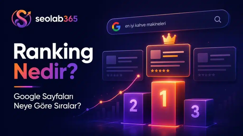 Google’ın web sayfalarını arama sorgusuna göre sıralamasını gösteren SEOlab365 ranking infografiği