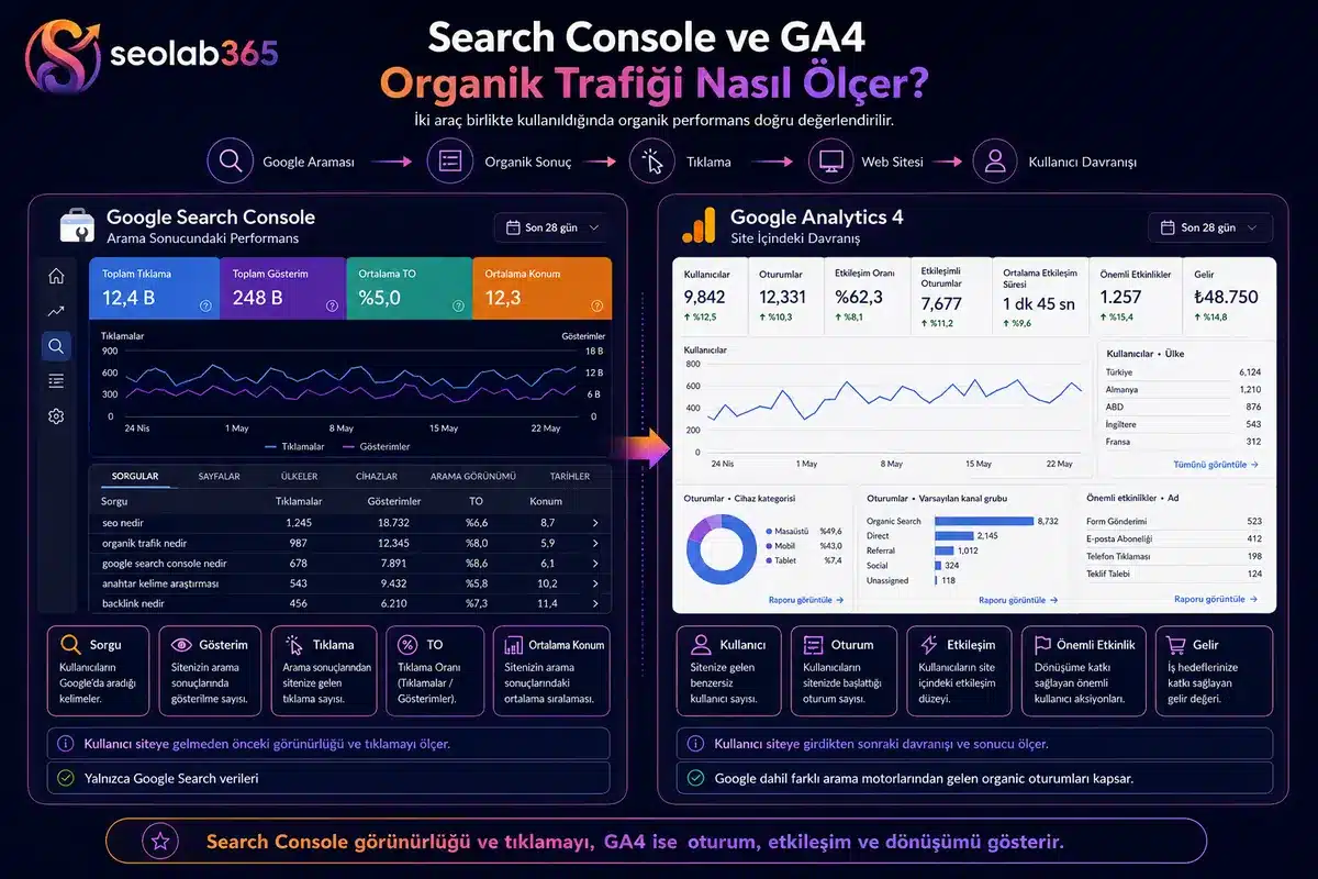 Search Console ve GA4 Organik Trafiği Nasıl Ölçer?