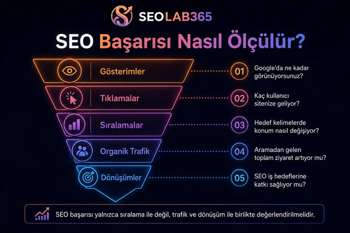 SEO başarısını ölçmek için kullanılan temel metrikler